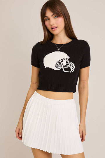 Short Sleeve Football Helmet Sweater