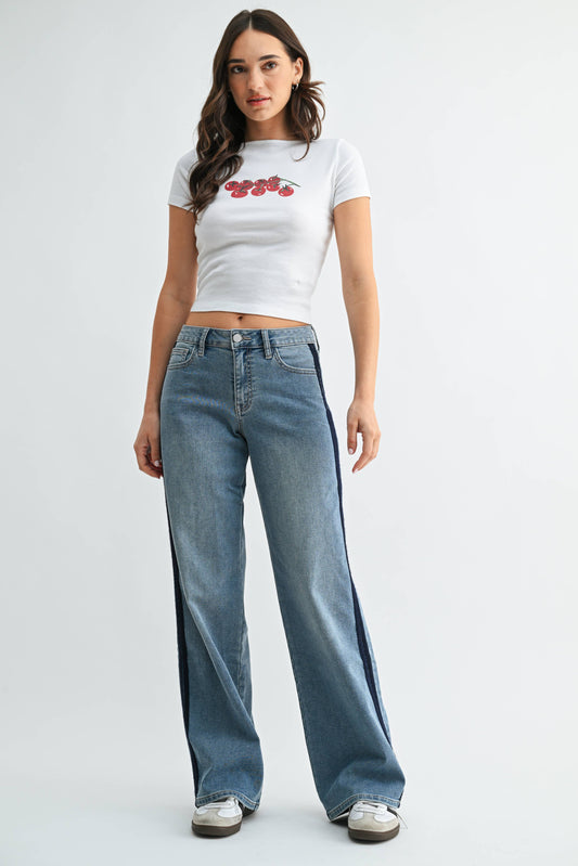 Just Black Denim Tuxedo Sweat Pant