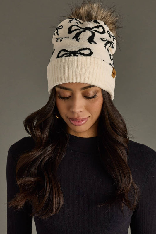 Bow Pom Hat