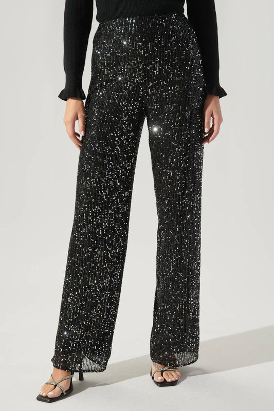 High Waisted Sequin Pants