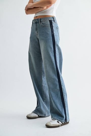 Just Black Denim Tuxedo Sweat Pant