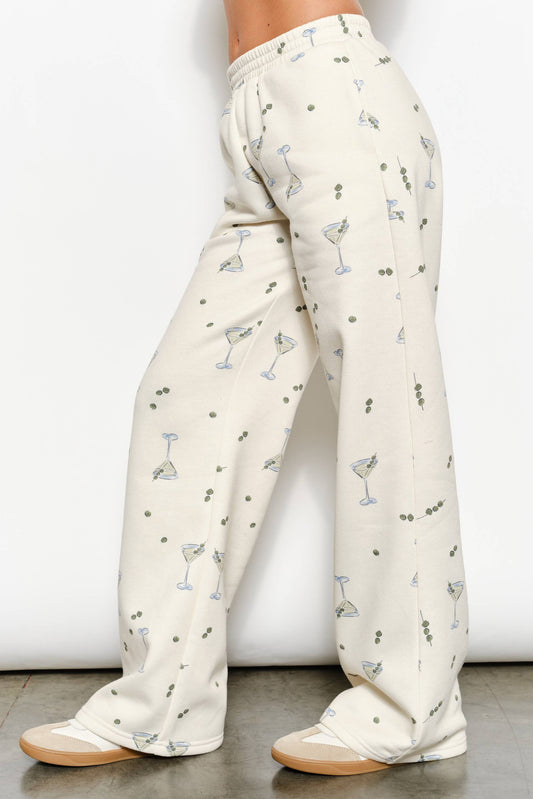 Martini Print Sweatpant