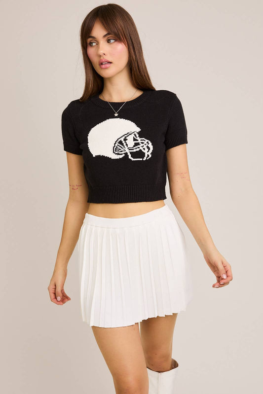 Short Sleeve Football Helmet Sweater