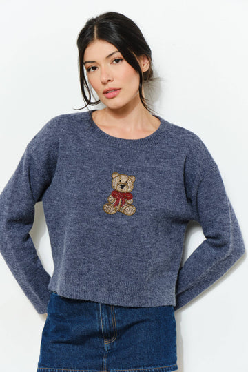 Bear Beaded Sweater