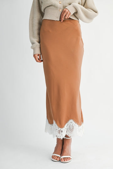 Satin Midi Skirt