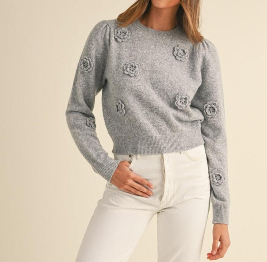 Floral Applique Sweater