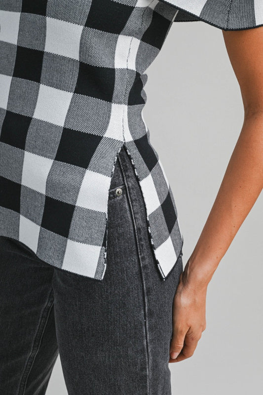 Raven Gingham Top